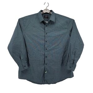 Nordstrom Mens Shop Plaid Non Iron Stretch Traditional Fit Dress Shirt 17.5 3435